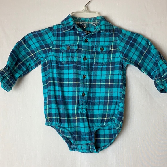 Oshkosh B’gosh 24M Onesie long sleeve flannel